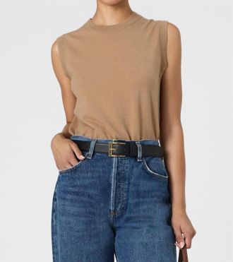 French Connection Cosysoft Knit Top In Camel