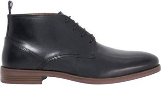 Dune London Heren Minato Leren Veterschoenen Enkellaarsjes (Zwart)