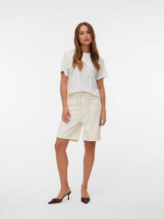 Vero Moda T-shirt met korte mouwen en ronde hals, bloemenprint