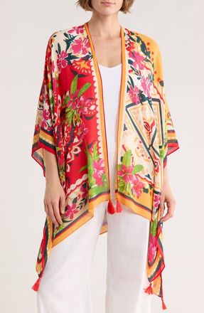 Nine West Tile Floral Print Topper in Yellow at Nordstrom Rack