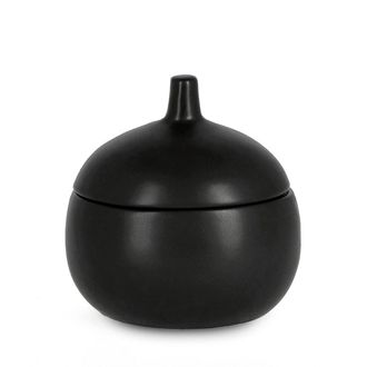 BIZZOTTO Candle w-lid Canister black ø14