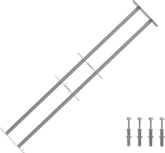 vidaXL Rejilla De Seguridad Para Ventanas Con 2 Barras Cruzadas 3 Uds. Vidaxl