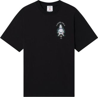 Casablanca Hotel Emblem T-Shirt - Heren - T-shirts - Zwart - XL - Katoen - Tops