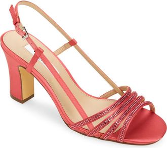 Nina Avaley Slingback Sandal in Kisses Crystal Satin at Nordstrom, Size 9.5