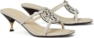 Tory Burch Tory Burch Womens Embellished Leather Miller Sabot - Ivory - Size EU 36