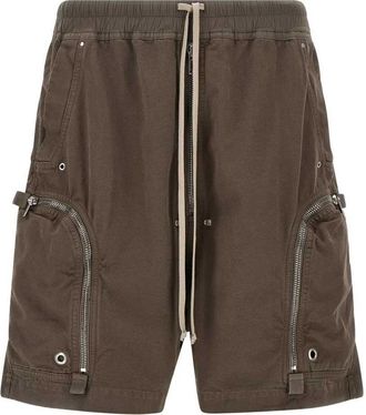 Rick Owens short met trekkoord en Bauhaus-ritsdetails