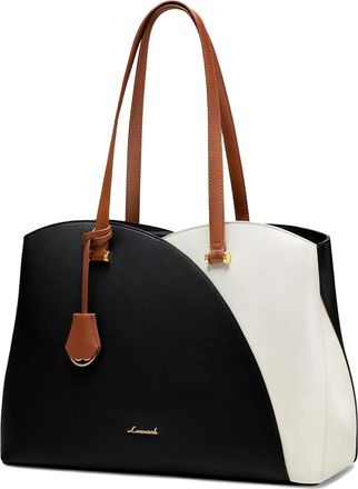 Lovevook Tote Bags for Women, Large Laptop Handbags 15.6 Inch Work Bag Womens with Compartments, PU Leather Ladies Hand Bags for Office School Uni Teacher