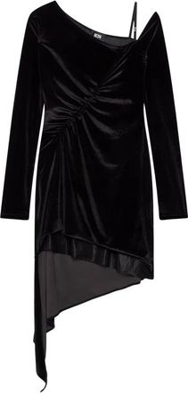 GCDS Velvet Drawstring Dress - Dames - Feestkleedjes - Zwart - XS - Polyester - Kleedjes