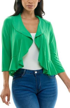 Nina Leonard Chiffon Ruffle Bolero in Bright Green at Nordstrom Rack, Size X-Large