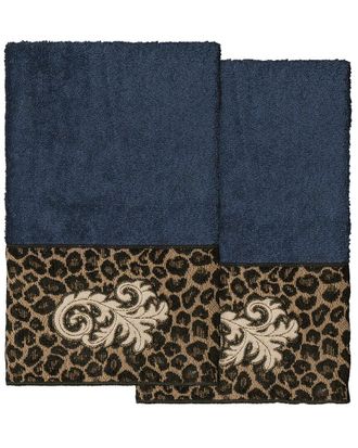 Linum Home Textiles 100% Turkish Cotton April 2Pc Embellished Hand Towel Set
