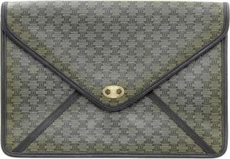 Celine Pre-owned Canvas clutches - Dames - Vintage Clutch - Grijs - ONE Size - Leer - Vintage