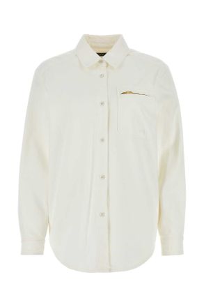 A.P.C. Womens White Denim Tina Shirt - Ivory Cotton - Size EU 38 (Womens)