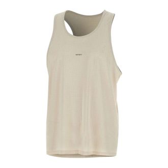 SATISFY Sleeveless Tops, male, Beige, Size: XL Space-O Singlet
