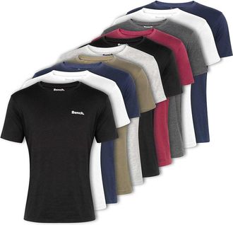 Bench Mens 10 Pack Cotton Isaac T-Shirts - Black - Size Medium