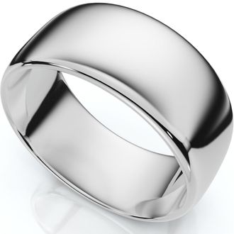 Pompeii3 9mm Dome High Polished Wedding Band 950 Platinum Size Selectable