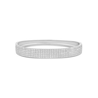 SHYMI Wide Pave Bangle - 18K Gold-Filled, Rhodium Plated, Cubic Zirconia, Day to Night