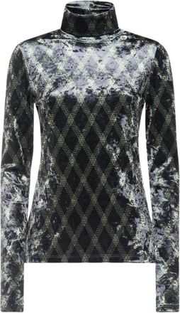 Pierre-Louis Mascia Ranat Turtleneck Top - Dames - Coltruien - Zwart - XS - Leer - Truien & Vesten