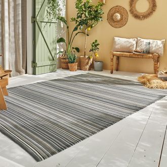 Nazar Rugs Alfombra exterior reversible dise&ntilde;o degradadas - gris - 120x160 cm
