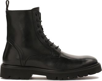 Kazar Veelzijdige herenlaarzen met hoge schacht - Heren - Veterlaarzen - Zwart - 45 EU - Leer - Schoenen