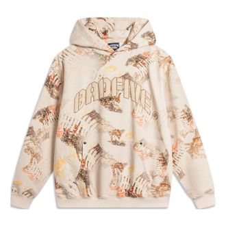 Li-Ning BadFive All-Over Print Hoodie Khaki AWDU719-2