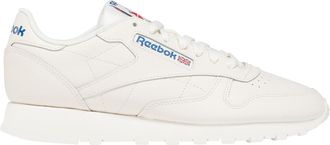 Reebok Men Classic Leather Sneaker, Chalk/Vector Blue/Vector Red, 17