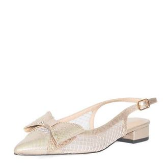 Lauren Lorraine Bow Slip-Ons in Gold at Nordstrom, Size 8.5