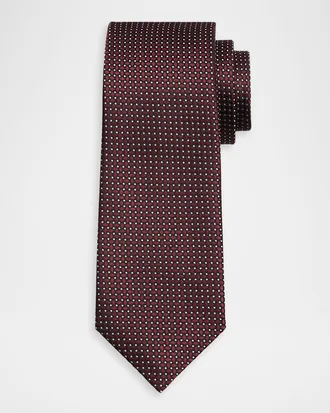 Isaia Men & apos;s Geometric Silk Tie