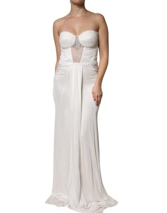 Elisabetta Franchi Strapless Bustier Mermaid Gown Womens Dress (Pre-Owned)