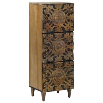 vidaXL Mueble Alto Marr&oacute;n 40 X 33 X 110 Cm Madera De Mango Maciza Vidaxl
