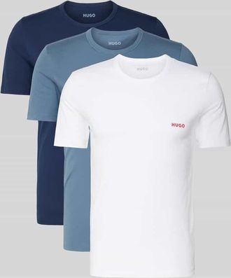 HUGO BOSS Regular Fit T-Shirt Set aus reiner Baumwolle im 3er-Pack in Blau, Gr&ouml;&szlig;e XXL