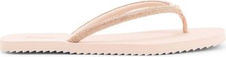 Michael Kors Jinx crystal-embellished flip flops - women - Rubber/Rubber/Polyester - 9 - Pink
