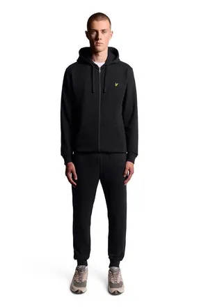 Lyle & Scott Zip Through Hoodie in Jet Black at Nordstrom, Size Xx-Large