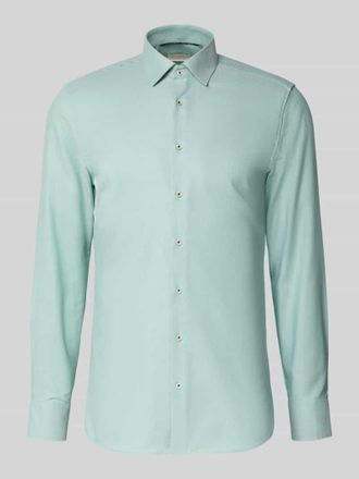 Eterna Slim Fit Business-Hemd aus Baumwolle mit Kentkragen in Gruen, Gr&ouml;&szlig;e 41
