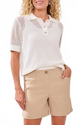 Tribal Flatten It Button Front Pull On Shorts In Beach