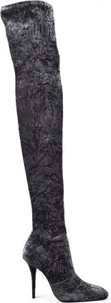 Saint Laurent Talia dijhoge laarzen Grijs