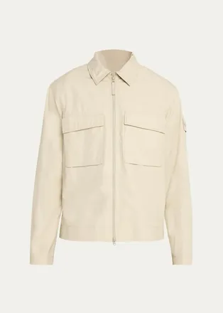 Stone Island Mens Cotton Full-Zip Shirt Jacket