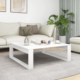 Berkfield Home Coffee Table White 100x100x35 cm Engineered Wood | Size: 100 x 100 x 35 cm