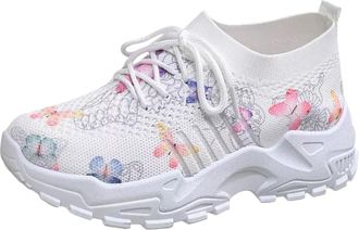 Generic Womens Orthopedic Lightweight Running Trainers Womens Casual Shoes Shoes Flat Fashionable Versatile Size 43 Breathable Mesh Single Casual Sports & Out