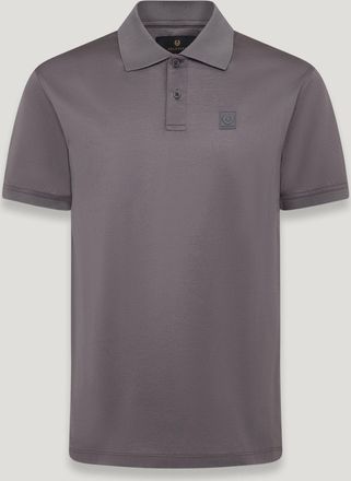 Belstaff Steel Polo Mens Mercerised Cotton Tornado Grey Size 2XL