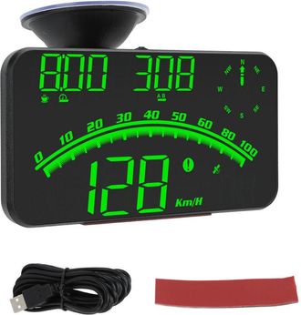 OEM Pantalla Led Hud Inteligente, Alarma De Velocidad De Alta Definici&oacute;n, Gps Multifunci&oacute;n, Veloc&iacute;metro Universal De 5 V Para Coches Y Camiones, Verde