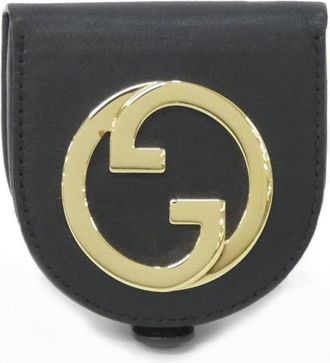 Gucci Black Leather Coin Purse/Coin Case (Pre-Owned)