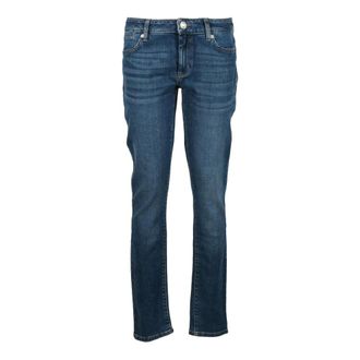 Sportmax Jeans, Dames, Blauw, W31, Katoen, Katoen Elastaan Jeans