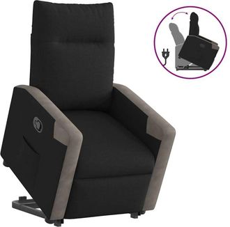 vidaXL Sill&oacute;n Reclinable Elevable Tela Negro Vidaxl