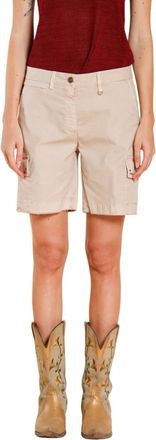 Mason's Chile Cargo Bermuda - Dames - Korte Broeken - Beige - S - Katoen - Korte Broeken