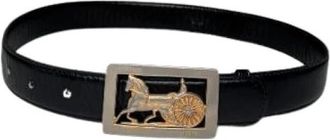 Celine Pre-owned Vintage Leren Riem - Dames - Vintage Accessoires - Zwart - ONE Size - Leer - Vintage