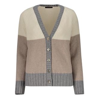 Moorer Ribgebreide Cardigan - Dames - Truien - Veelkleurig - Maat: XS Wol
