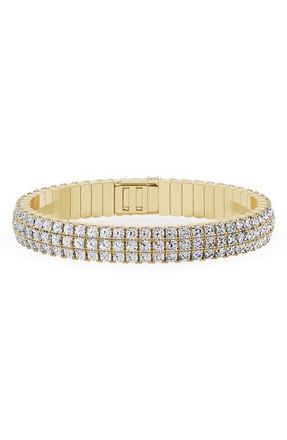 Jennifer Fisher 18K Gold Triple Row Diamond Bangle Bracelet - 21.54 ctw in 18K Yellow Gold at Nordstrom, Size 6.5