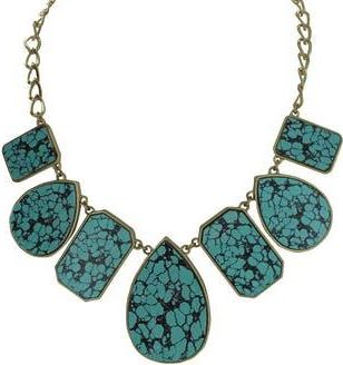 Olivia Welles Gaby 14K Yellow Gold Plated Crackled Statement Necklace at Nordstrom Rack