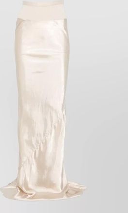 Rick Owens long tail skirt high waist silk