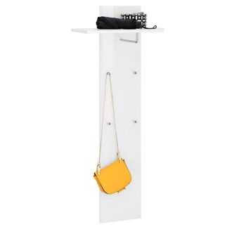 Dmora Dmora - Muebles De Entrada Dlentin, Entrada Multifunci&oacute;n Moderna, Mueble Multiusos Para Atrio, 100% Made In Italy, Cm 50x27h140, Blanco Brillo